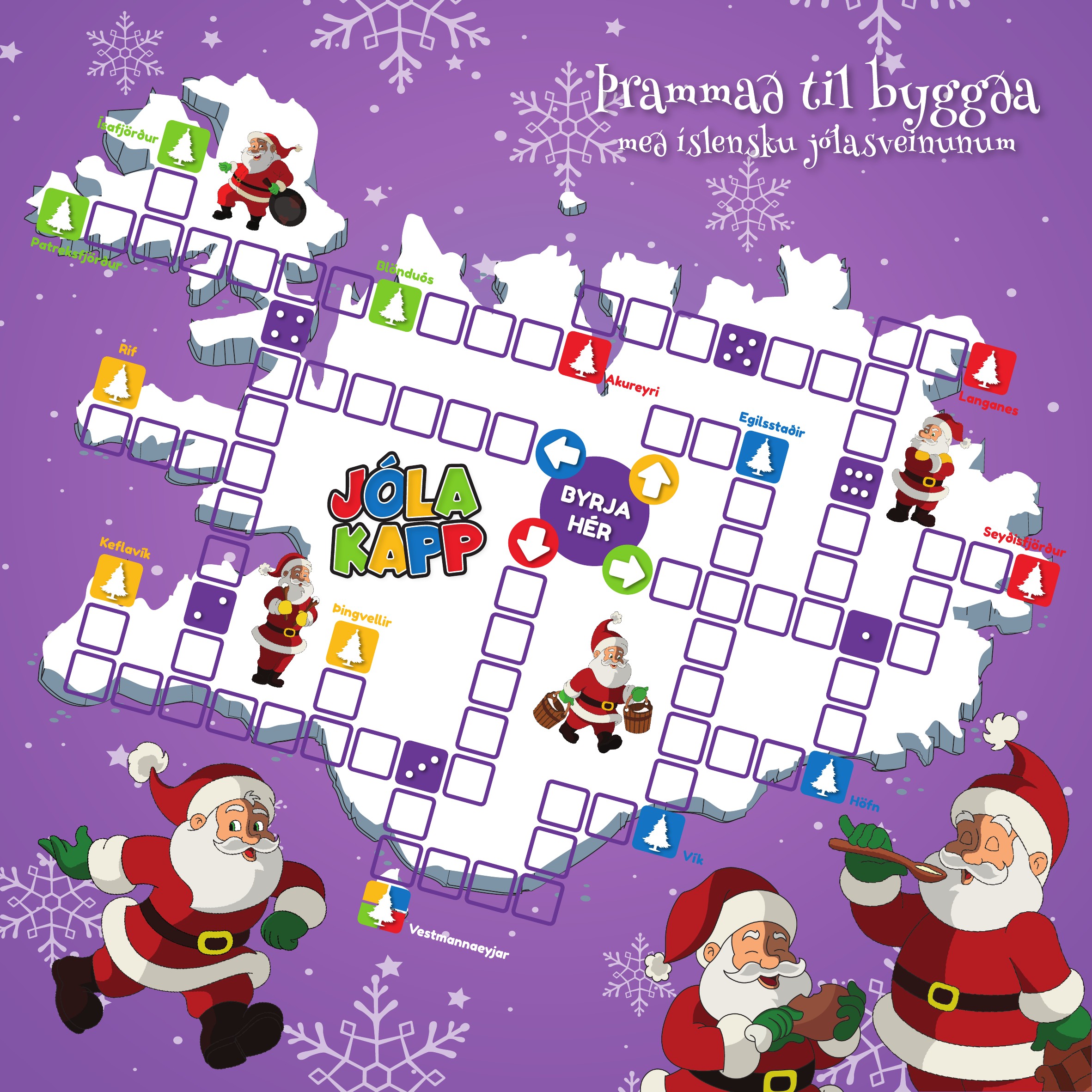 Þrammað til byggða borðspil